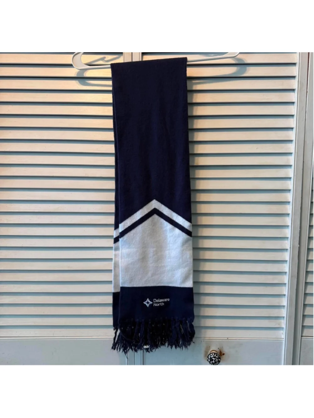 Men's Sport-Tek Delaware North Scarf One Size Navy Blue White